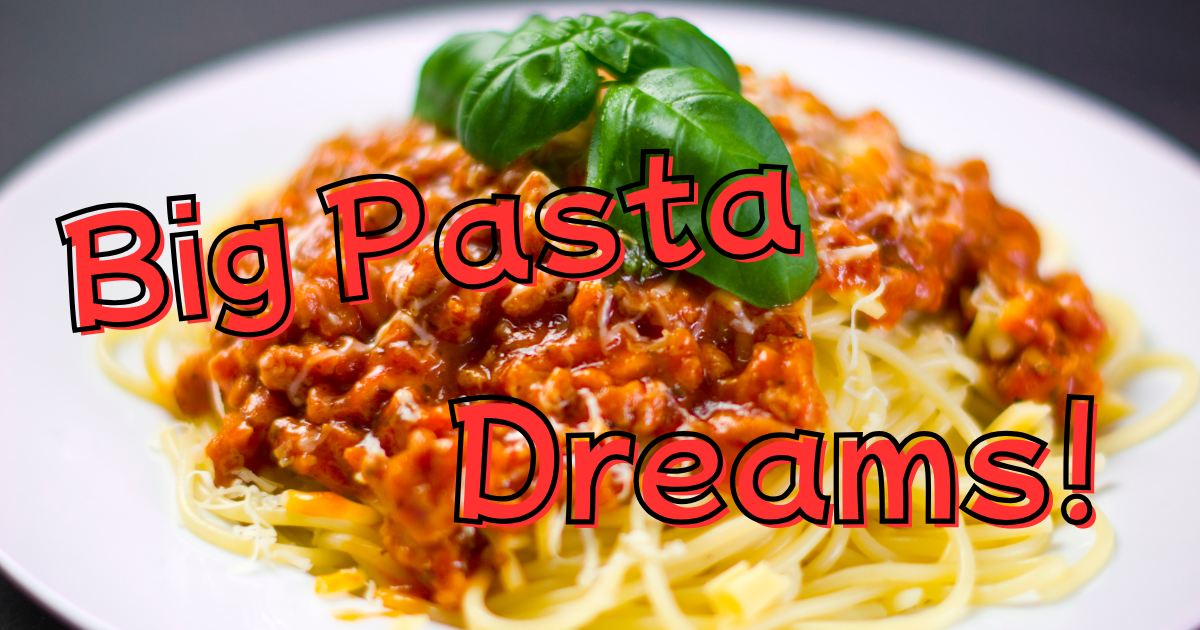 ミートソースパスタとイタリアンパセリ