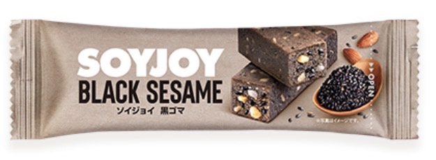 SOYJOYの黒ごま味がパッケージされて1本ある